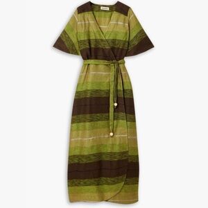 NWT ADMONA “Ferid” Wrap Midi Dress –Size M – (No Belt)